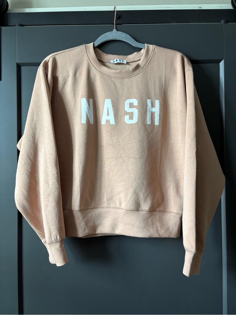 Nash Crewneck Boxy Tee in Light Beige